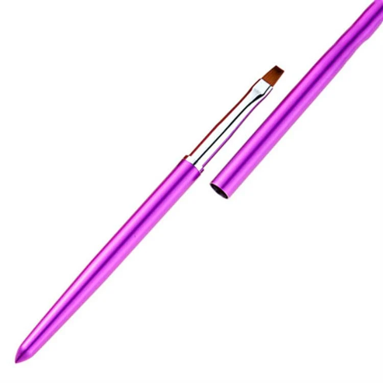Nail Brush Color Painting Flower Carving Pen Pull Pen Light Therapy Gel Pen Flat Head Pen Nail Pen(Purple) - Image 2