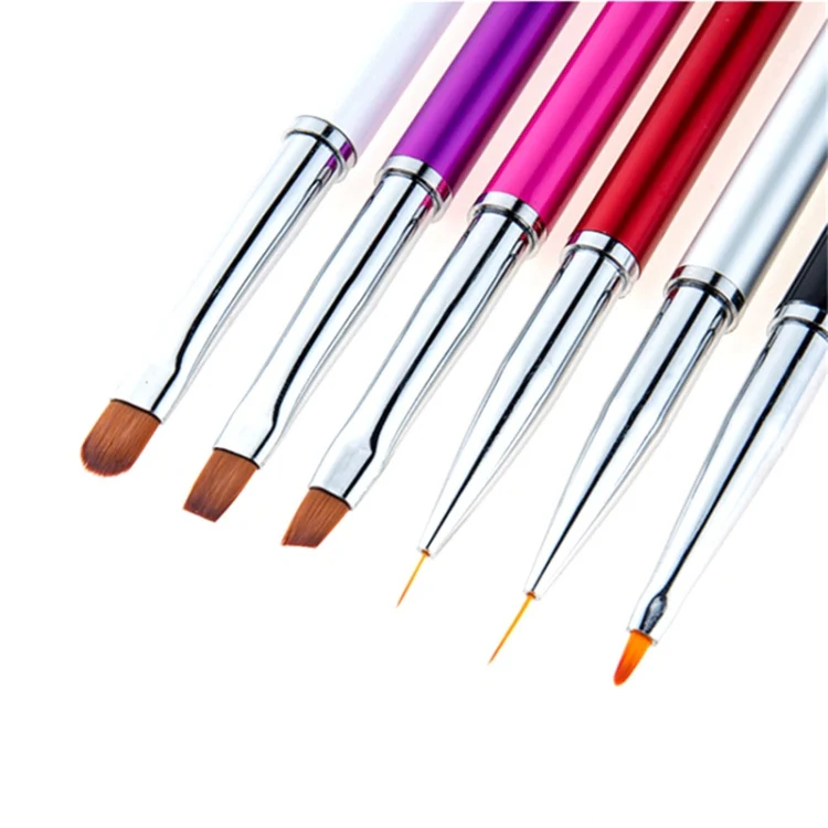 Nail Brush Color Painting Flower Carving Pen Pull Pen Light Therapy Gel Pen Flat Head Pen Nail Pen(Rose Red) - Image 4