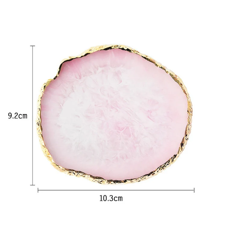Nail Palettes Resin Agate Pieces Nail Painting Palette Decoration Storage Tray(Blue) - Image 7