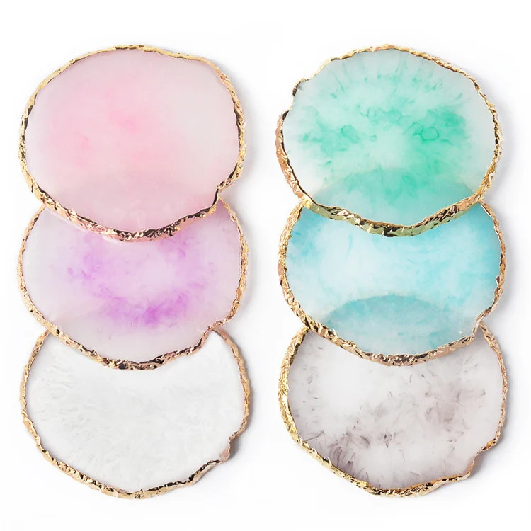 Nail Palettes Resin Agate Pieces Nail Painting Palette Decoration Storage Tray(Green) - Image 5