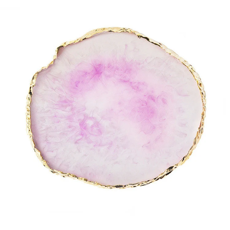 Nail Palettes Resin Agate Pieces Nail Painting Palette Decoration Storage Tray(Purple) - Image 2
