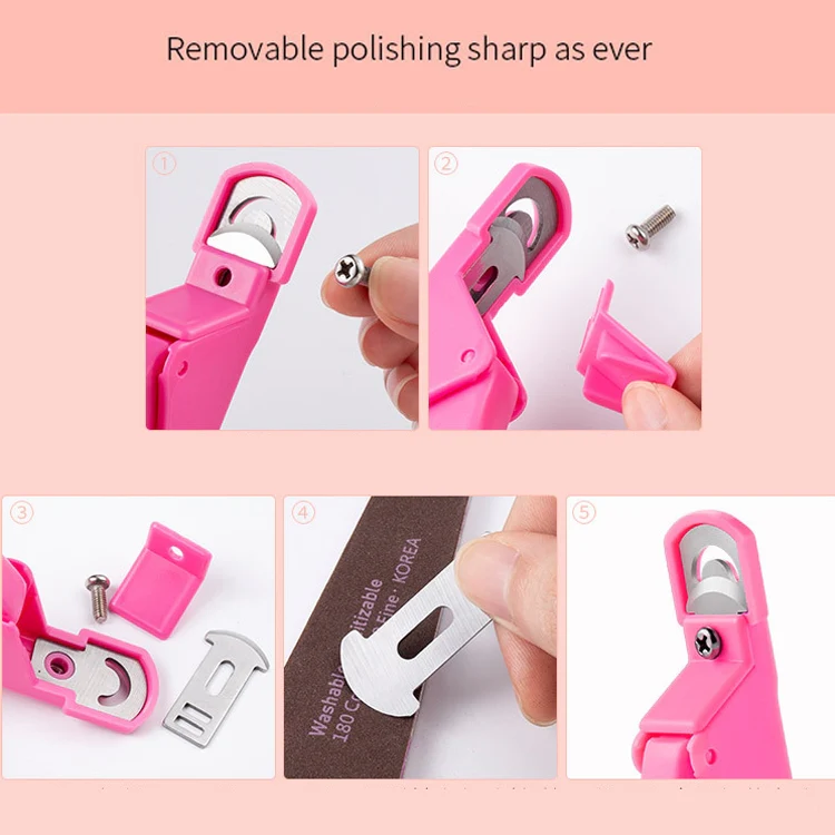 Nail Scissors U-Shaped Scissors DIY French Nail Fake Nail Scissors, Specification: Rose Red - Image 6