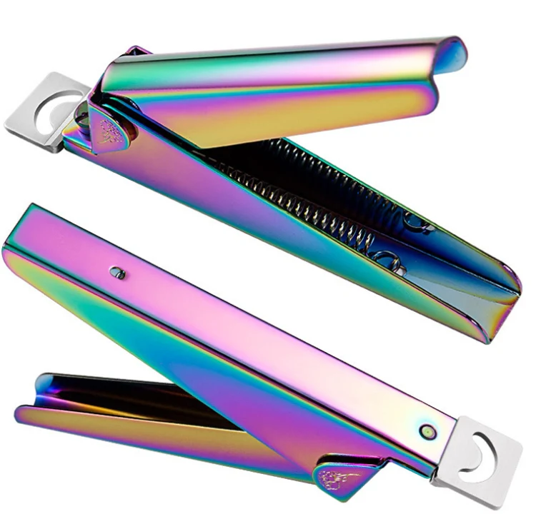 Nail Word Cut French U-Shaped Cut Fake Nail Cut Stainless Steel Nail Knife, Color Classification: Electrophoretic Rose Red - Image 3