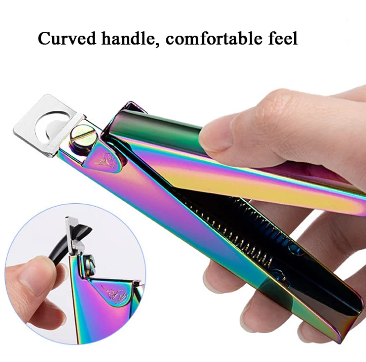 Nail Word Cut French U-Shaped Cut Fake Nail Cut Stainless Steel Nail Knife, Color Classification: Electrophoretic Rose Red - Image 5