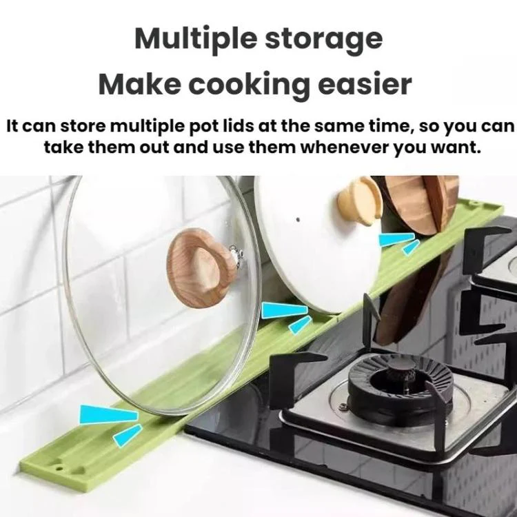 Narrow Non-slip Draining Kitchen Stovetop Spatula Storage Mat(Green) - Image 5