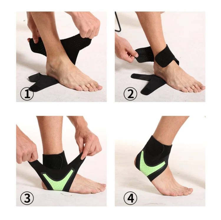 Neoprene Sports Ankle Support Ankle Compression Fixed Support Protective Strap, Specification: Right Foot (Purple) - Image 8