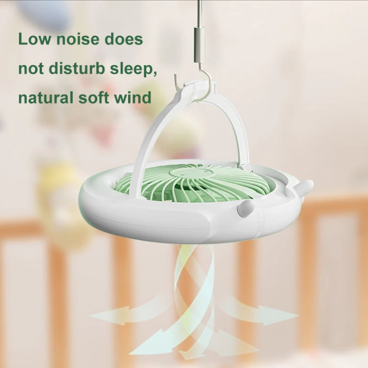 Night Light Desktop Folding Fan Outdoor Camping Hanging Mini Fan, Color: Orange Upgraded - Image 5