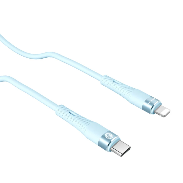 Nillkin 2.4A USB-C/Type-C to 8 Pin Silicone Data Cable, Length: 1.2m(Blue) - Image 3