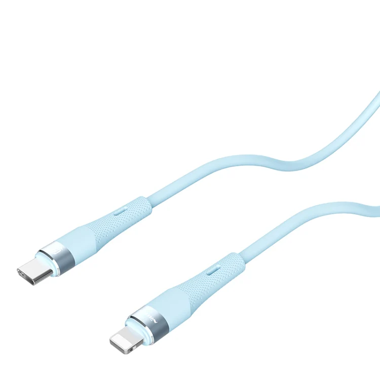 Nillkin 2.4A USB-C/Type-C to 8 Pin Silicone Data Cable, Length: 1.2m(Blue) - Image 4