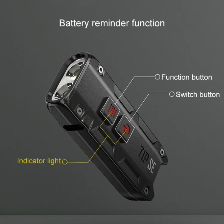 Nitecore 700 Lumens TIP SE Mini LED Glare Flashlight USB Rechargeable Metal Lamp (Black) - Image 9