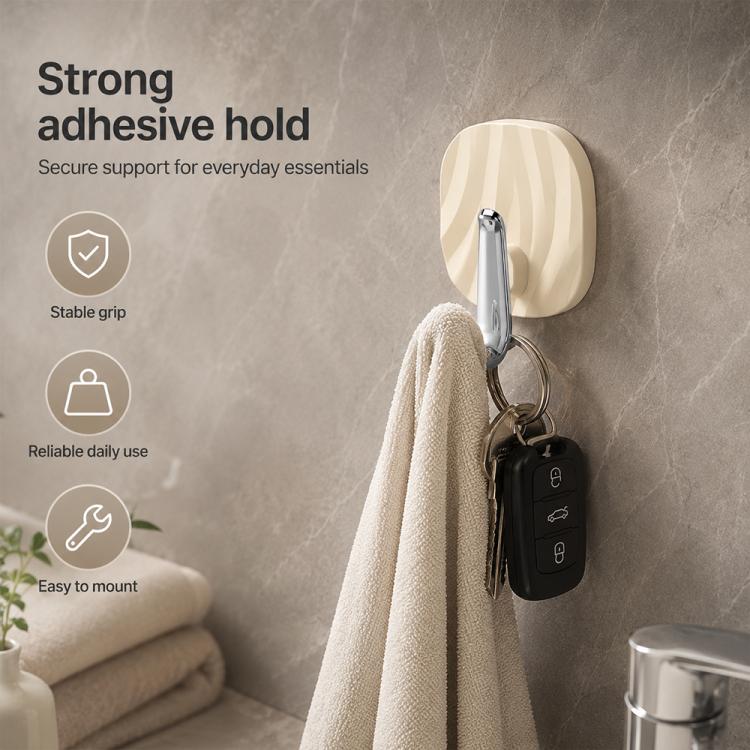 No Drill Light Luxury Plastic Adhesive Hooks Traceless Heavy-Duty Clothes Hook, Style:Silver Hook(Transparent) - Image 5