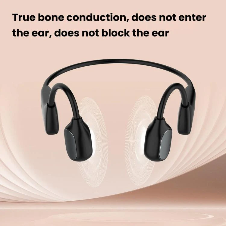 Noise Reduction HD Bone Conduction Hearing Aid Earphones Open-Ear Wireless Bluetooth Headphones(Black) - Image 4