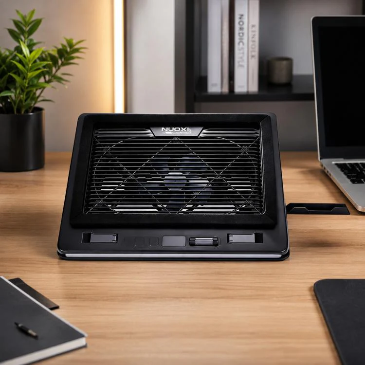 NUOXI C600 Colorful RGB Laptop Cooler Support 8-Level Adjustable Height, Specification:Dual Fans(Black) - Image 10