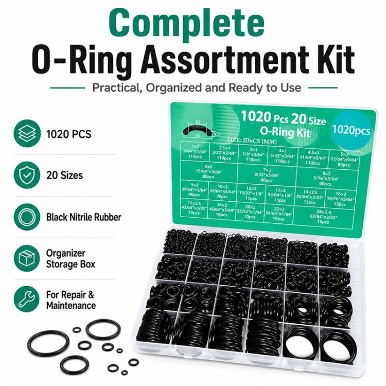 O-shaped Nitrile Fixing Rubber Ring Tool Kit(1020 pcs) - Image 11