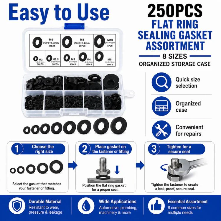 O-shaped Seal Fixing Ring Tool Kit 500 pcs /Set(Black) - Image 7