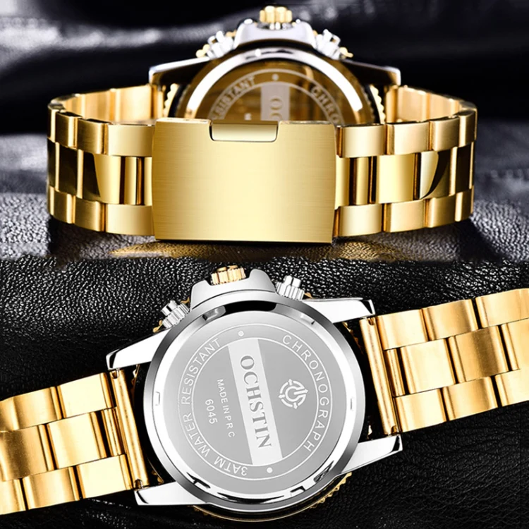 OCHSTIN 7244 Fashion Steel Strap Multifunctional Quartz Men Watch(Silver White) - Image 6