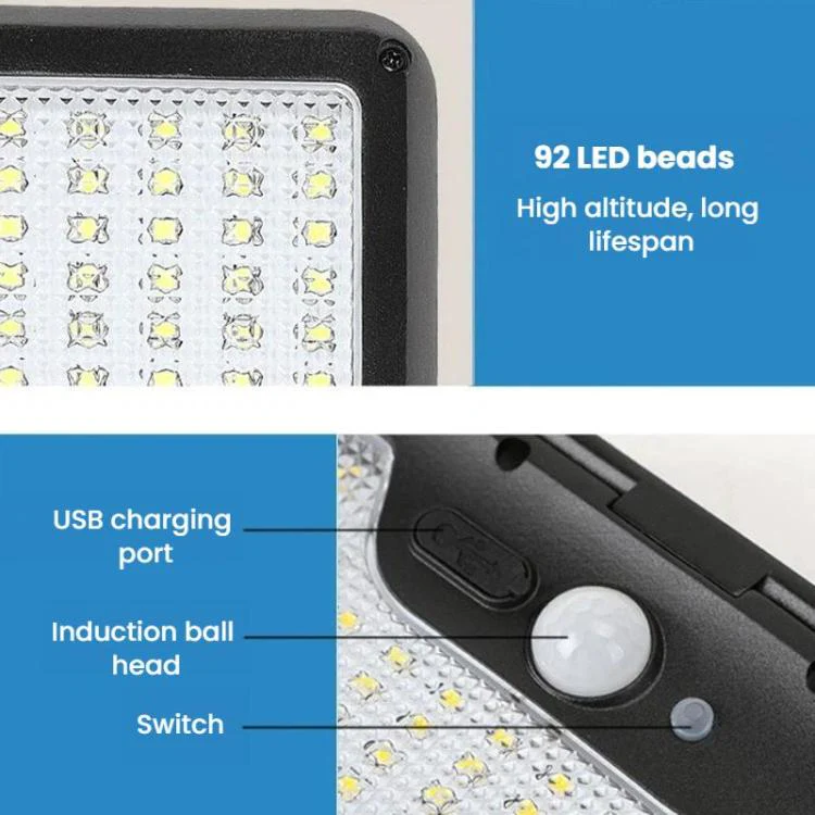 Octopus Style Solar Motion Sensor Waterproof Light Outdoor Smart Courtyard Light, Spec: White Light White - Image 10