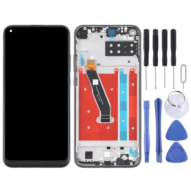 OEM LCD Screen for Honor Play 4T Digitizer Full Assembly With Frame(Black) - Image 2
