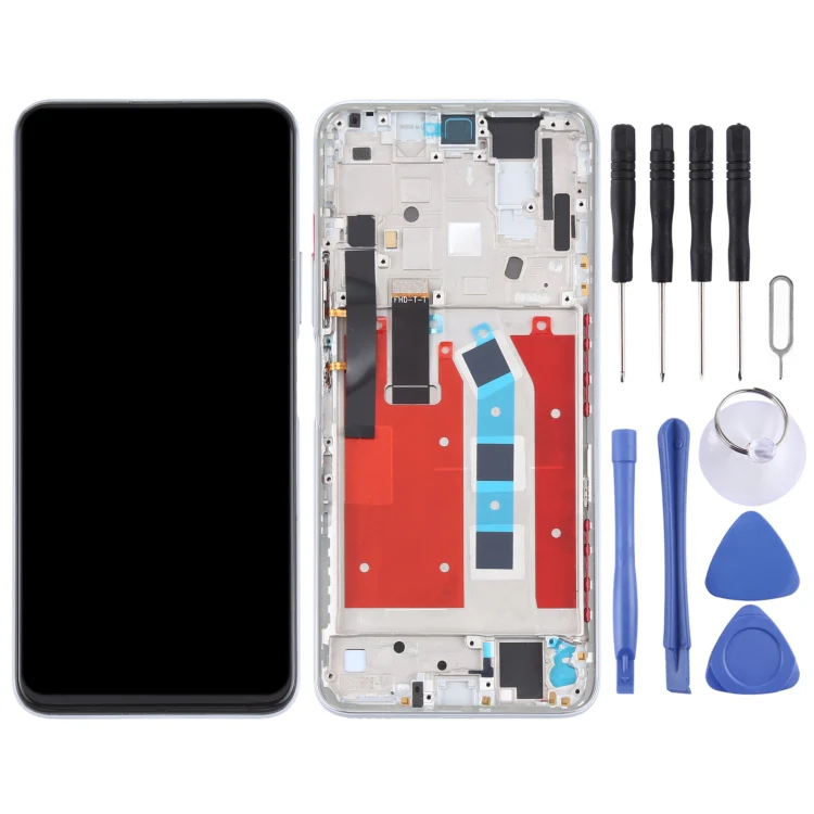 OEM LCD Screen for Honor X10 Pro Digitizer Full Assembly with Frame(Silver) - Image 2