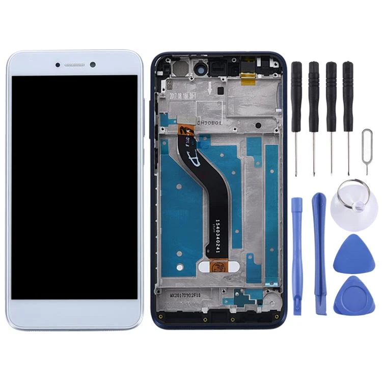 OEM LCD Screen for Huawei P8 Lite (2017) Digitizer Full Assembly with Frame (White) - Image 2