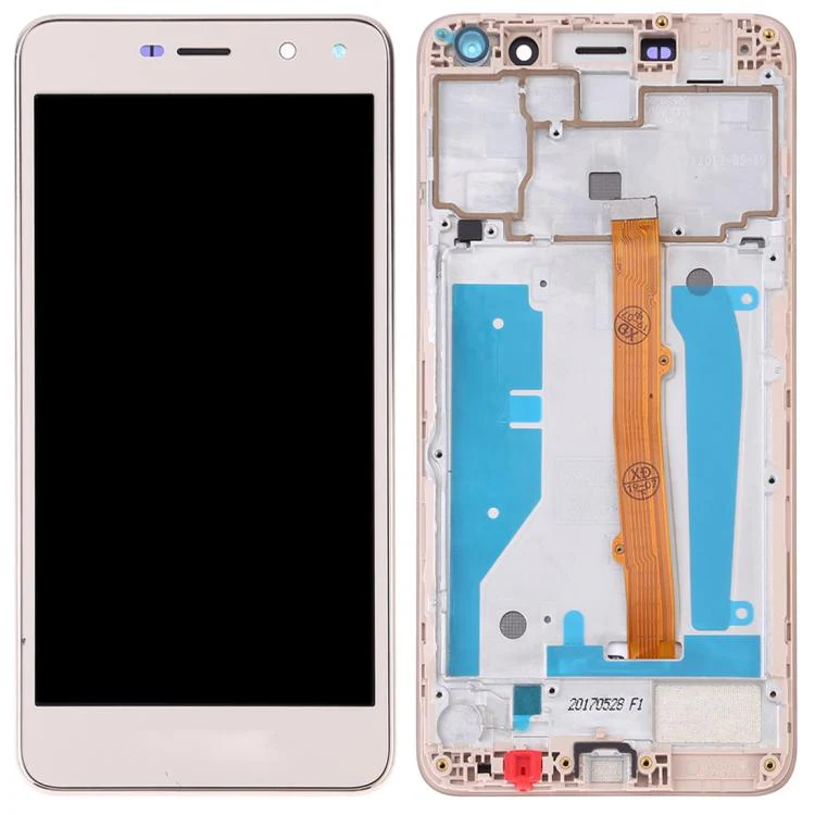 OEM LCD Screen for Huawei Y5 (2017) Digitizer Full Assembly with Frame (Gold) - Image 3