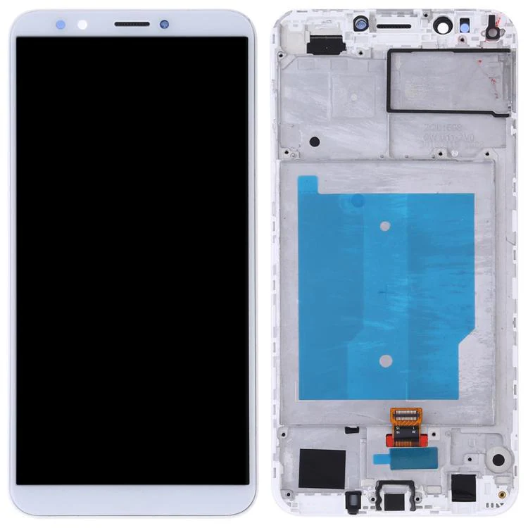 OEM LCD Screen for Huawei Y7 (2018) Digitizer Full Assembly with Frame (White) - Image 3