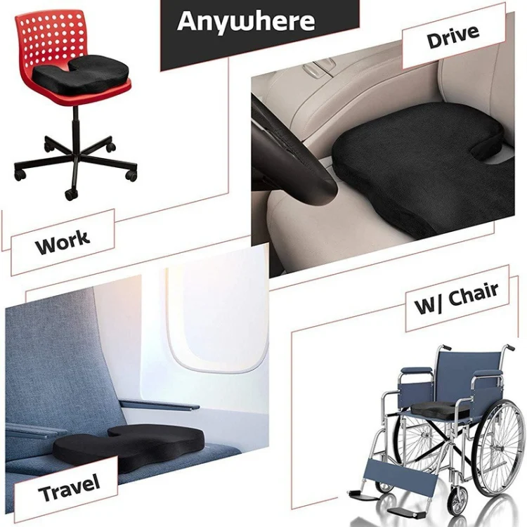 Office Gel Cushion Beauty Buttocks Anti-hemorrhoid Cushion(Mesh Fabric Black) - Image 5