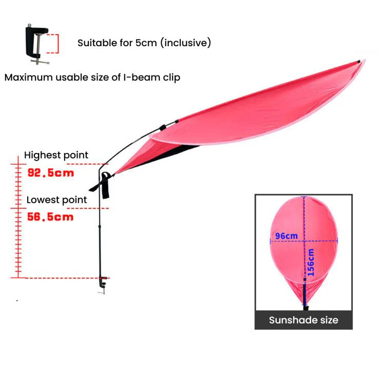 Office Sun Protection Privacy Shield Curtain Indoor Sun Blocker Preventing Direct Air-Condition Blows, Style: Long Red - Image 2