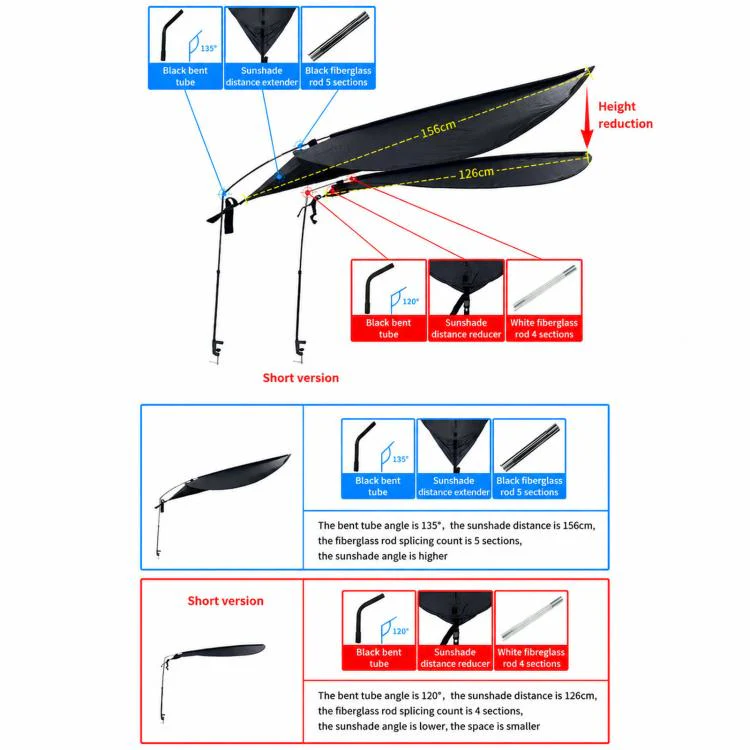 Office Sun Protection Privacy Shield Curtain Indoor Sun Blocker Preventing Direct Air-Condition Blows, Style: Long Red - Image 4