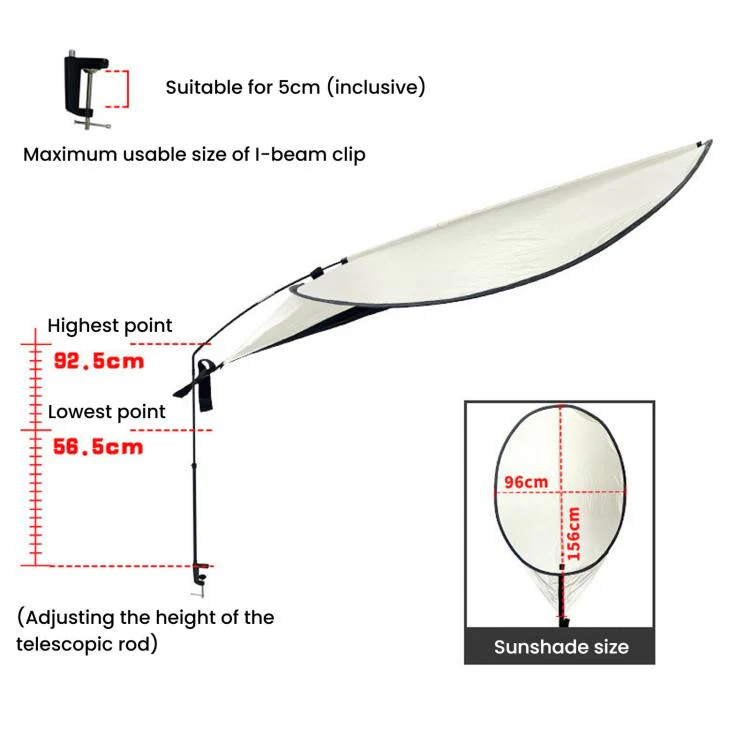 Office Sun Protection Privacy Shield Curtain Indoor Sun Blocker Preventing Direct Air-Condition Blows, Style: Long White - Image 2
