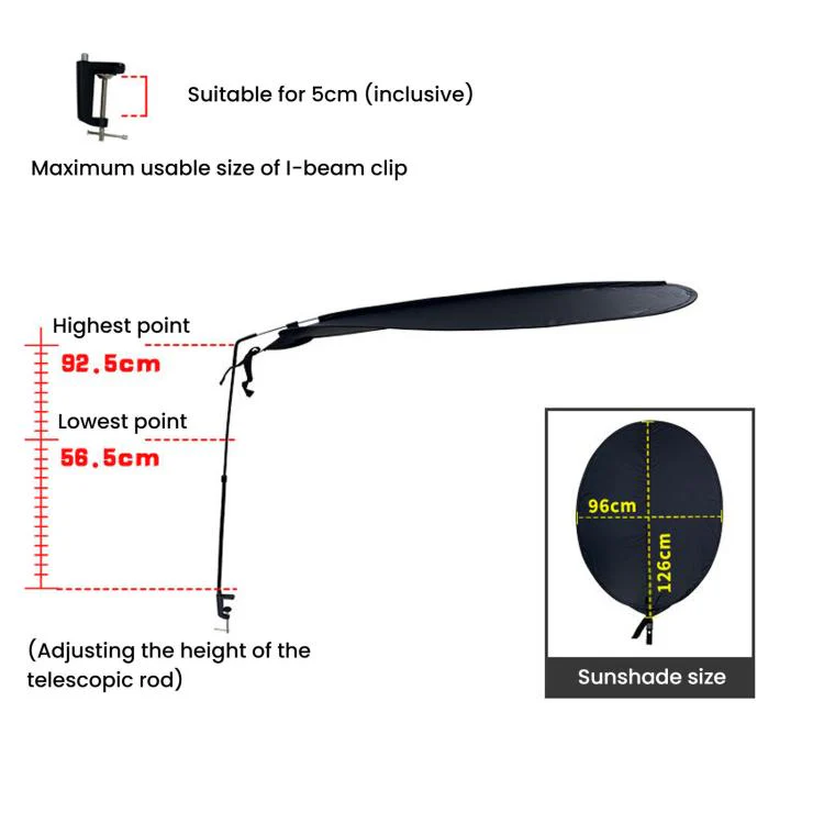 Office Sun Protection Privacy Shield Curtain Indoor Sun Blocker Preventing Direct Air-Condition Blows, Style: Short Black - Image 2