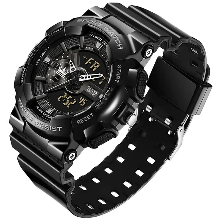 OLEVS 1102 Men Multifunctional Smart Waterproof Electronic Watch(Black + White) - Image 3