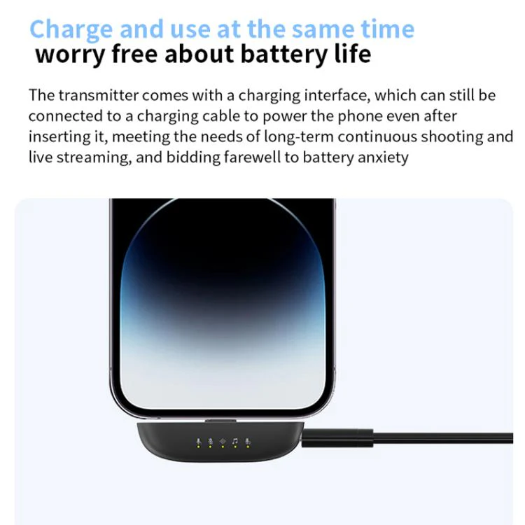 One To Two Mini Wireless Collar-clip Noise-cancelling Microphone With Charging Case(Black) - Image 10