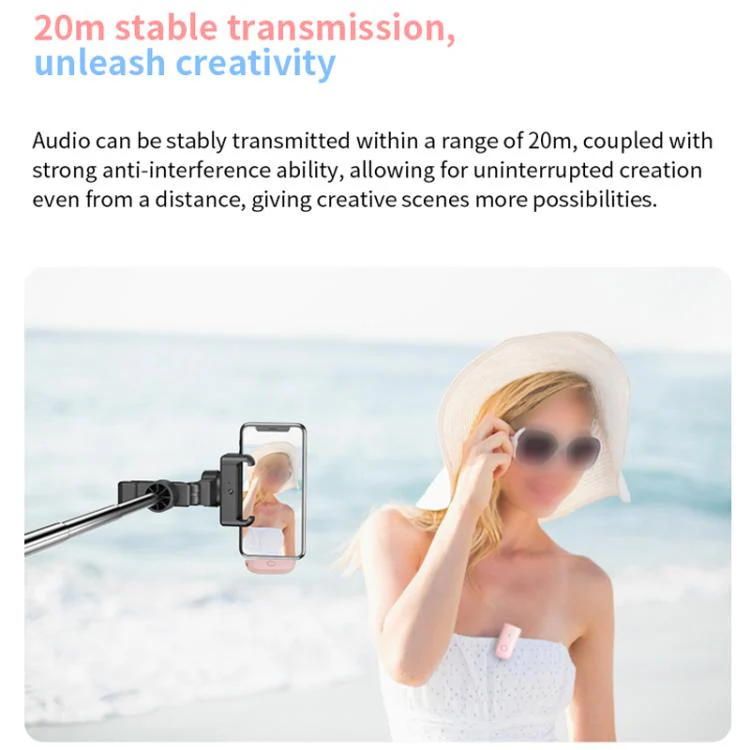 One To Two Mini Wireless Collar-clip Noise-cancelling Microphone With Charging Case(White) - Image 9