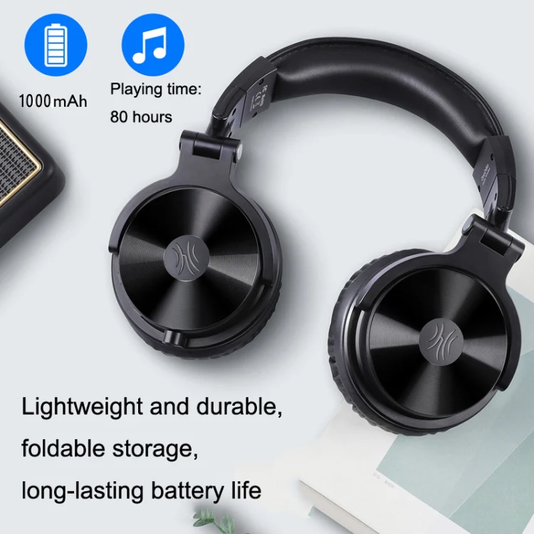 OneOdio PRO-C Bilateral Stereo Pluggable Over-Ear Wireless Bluetooth Monitor Headset(Black) - Image 2