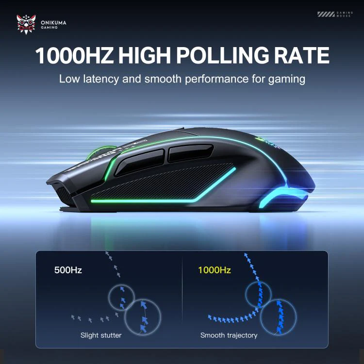 ONIKUMA DM06 RGB Three-mode E-sports Gaming Mouse - Image 10