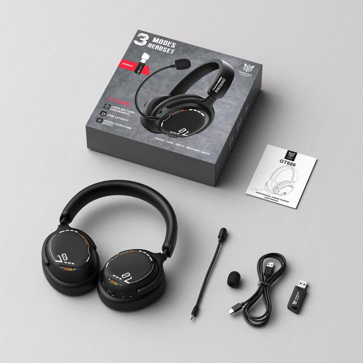 ONIKUMA GT886 Tri-mode Bluetooth 2.4G Wired E-sports Game Headset(Black) - Image 9