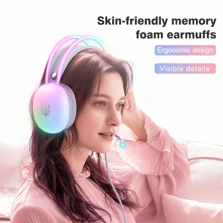 ONIKUMA X25 RGB Wired Gaming Headset(Grey) - Image 6