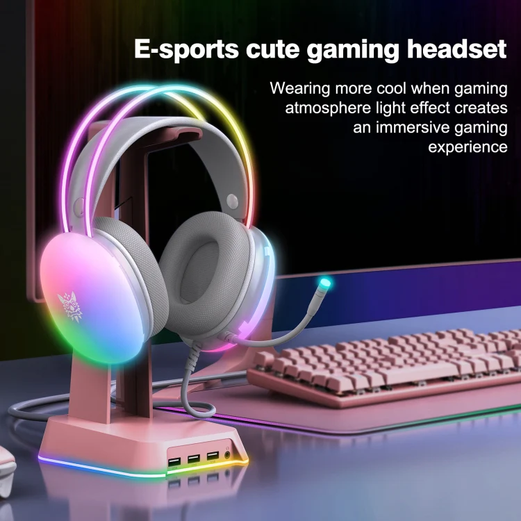 ONIKUMA X25 RGB Wired Gaming Headset(Grey) - Image 7