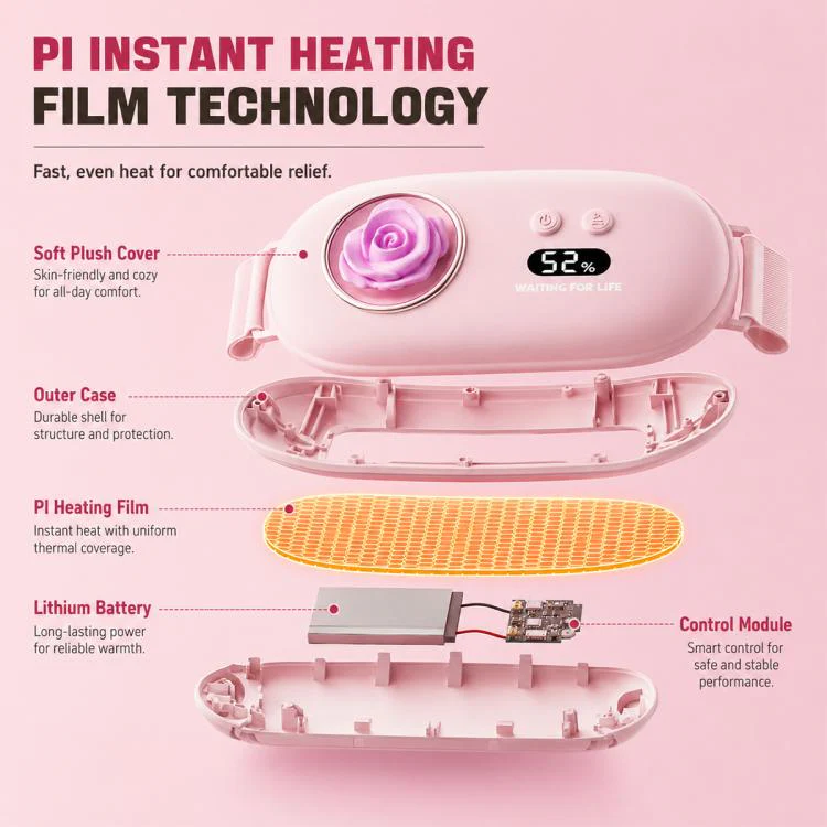 OP4 Gardenia 3D Warming Waist Belt(Pink) - Image 5