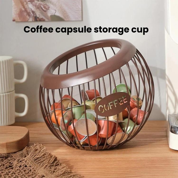 Open Coffee Capsule Storage Rack, Bar Counter Display Stand For Coffee Shop(Gold) - Image 2
