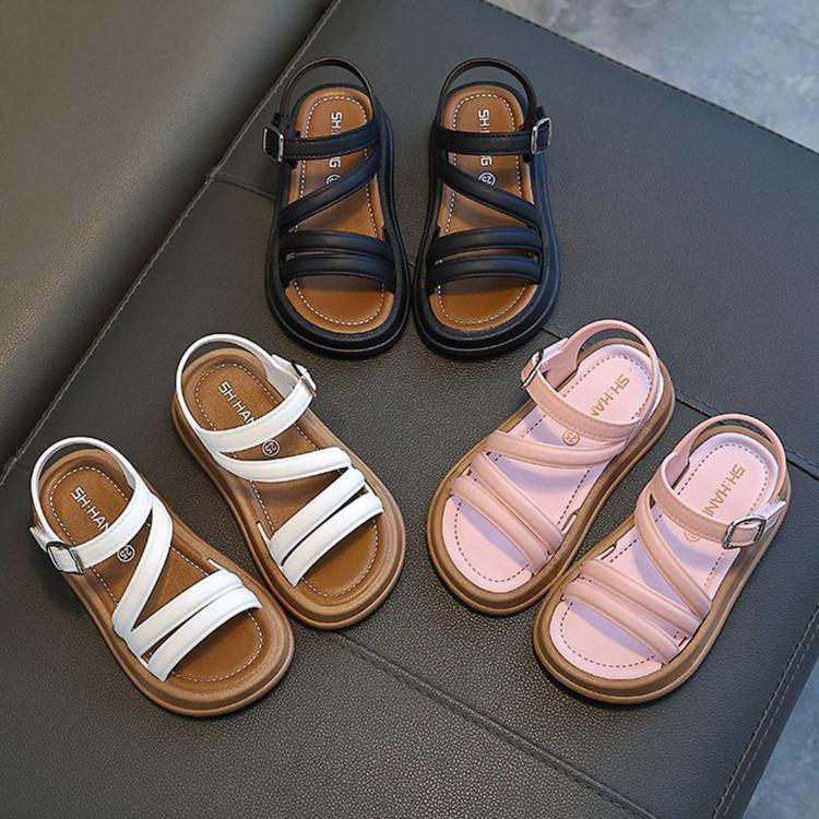 Open-Toe Elegant Sandals For Girls Cute Summer Sandals For Students, Size: 22 Inner Length 14cm(Black) - Image 2