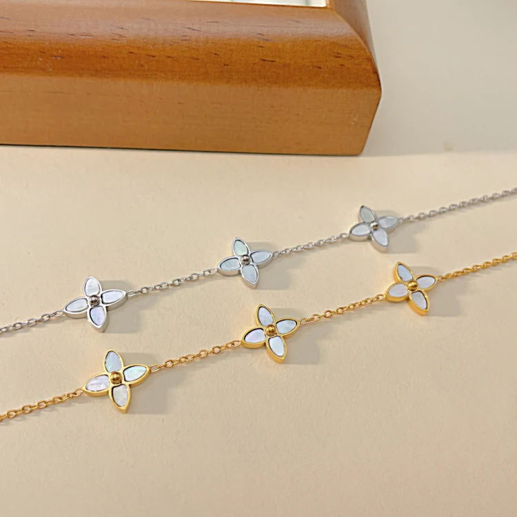 OPK 1400 Pearl Stainless Steel Bracelet, Color: Gold - Image 4