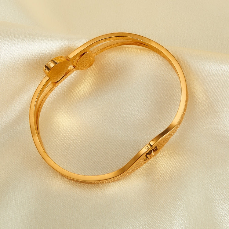 OPK GH1105 Stainless Steel Double Heart Black and White Shell Temperament Bracelet - Image 5