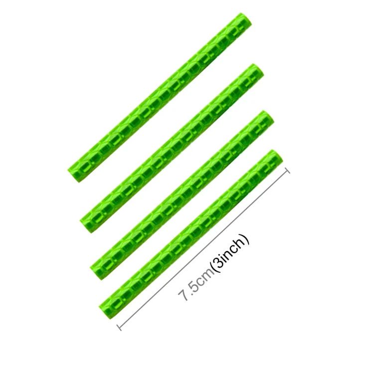 OQSPORT 12 PCS Bicycle Wheel Spoke Reflector Reflective Mount Clip Tube Warning Light Strip(Green) - Image 2