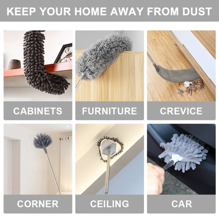 Ordinary Model 2.5m/100inch Dust Cleaner Sofa Extendable Duster Removal Household Cleaning tools - Image 6