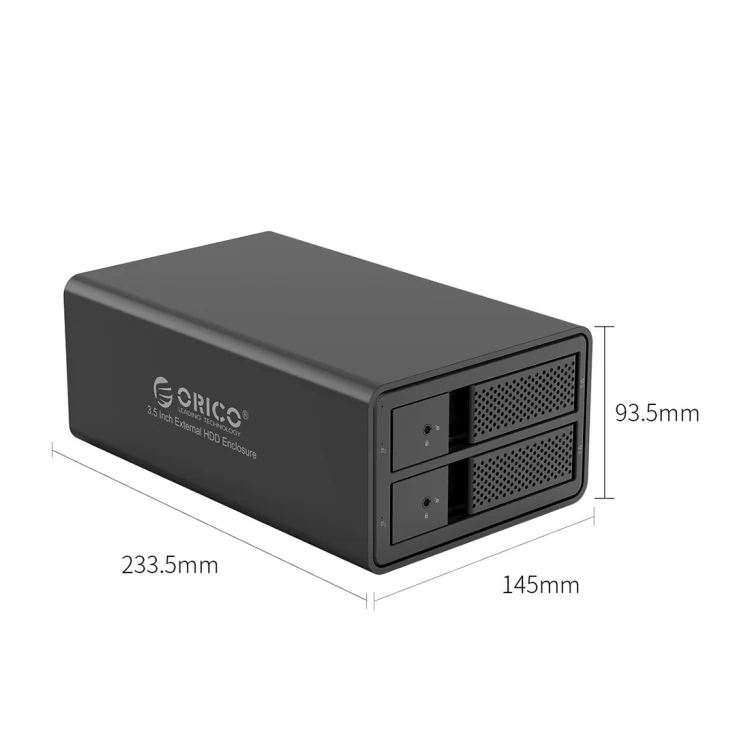 ORICO 9528RU3 3.5-Inch External Hard Drive Enclosure with RAID(Black) - Image 3