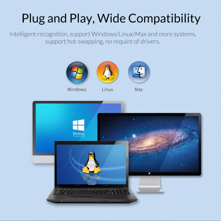 ORICO DD25 C3 2.5 inch Type-C to Type-C and USB Mechanical SSD Enclosure, Supported Capacity: 6TB(Dark Gray) - Image 11
