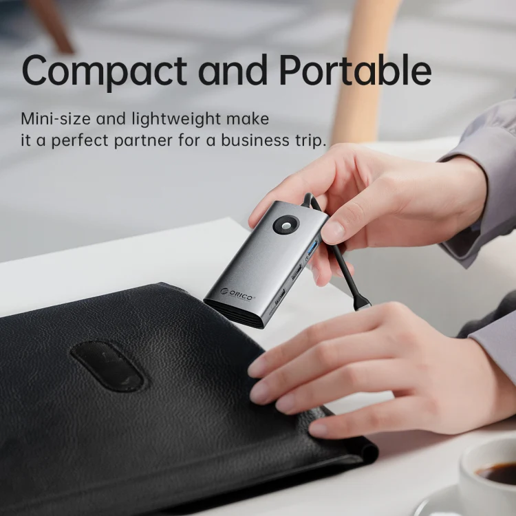 ORICO ORICO-PW11-6PCR R45 Type-C / USB-C 6-in-1 5Gbps Multifunction Docking Station (Silver) - Image 14