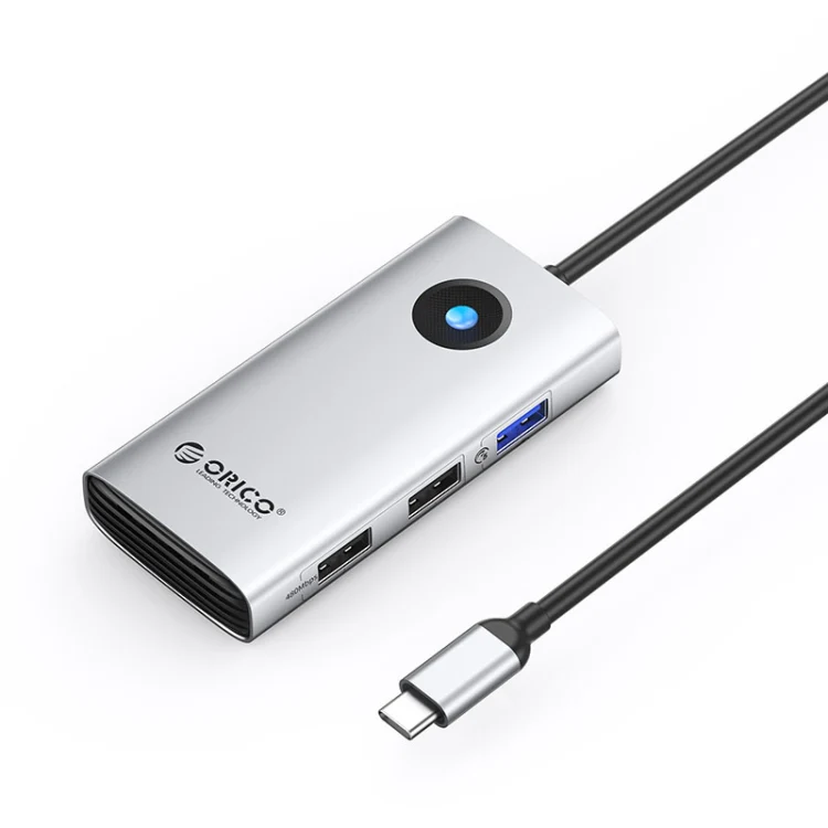 ORICO PW11-5P Type-C / USB-C 5-in-1 5Gbps Multifunction Docking Station(Silver)